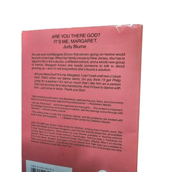 Judy Blume 1986 Vintage Are You There God Its Me Margaret Paperback Dell Yearlin - Picture 6 of 9